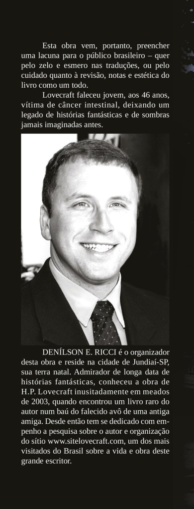 O Mundo Fantástico de H. P. Lovecraft – The Inside Rear Flap