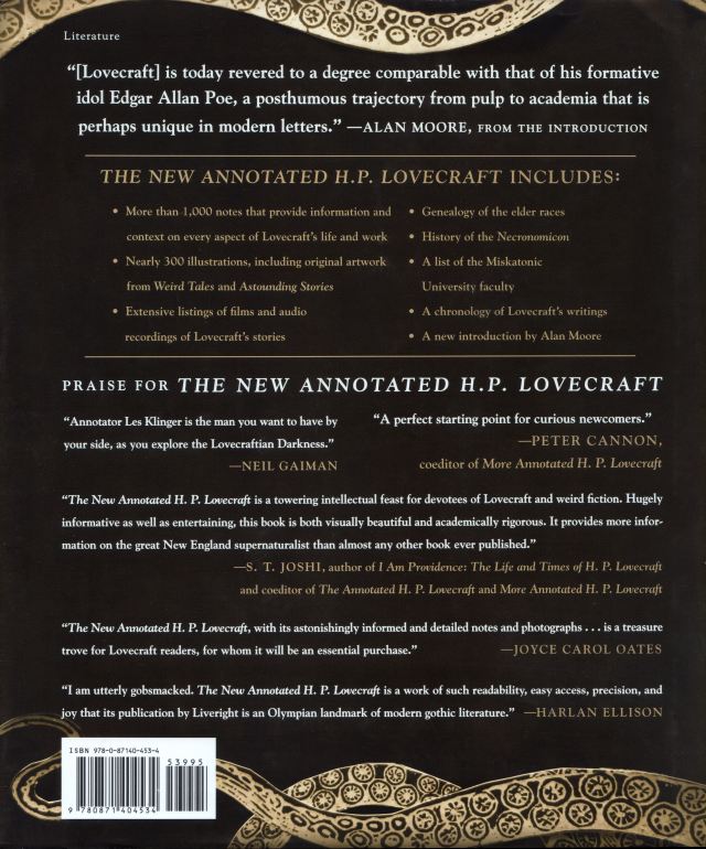The New Annotated H. P. Lovecraft Rear Final
